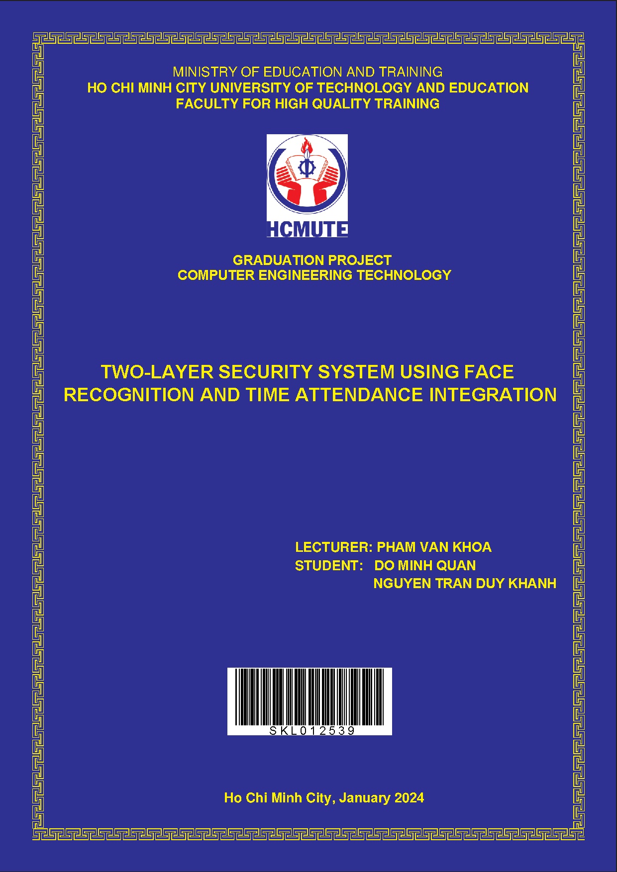 Đồ án tốt nghiệp - Two-layer security system using face recognition and time attendance integration