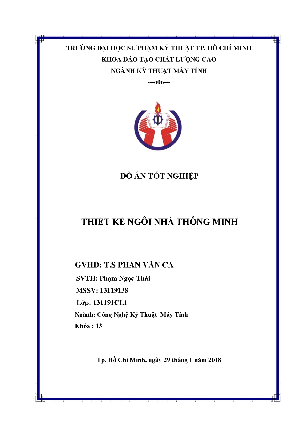 Đồ án tốt nghiệp - Thiết kế ngôi nhà thông minh