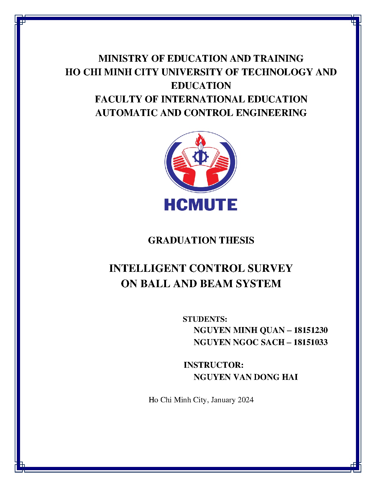 Đồ án tốt nghiệp - Khảo sát điều khiển thông minh trên hệ thống bóng thanh trục giữa