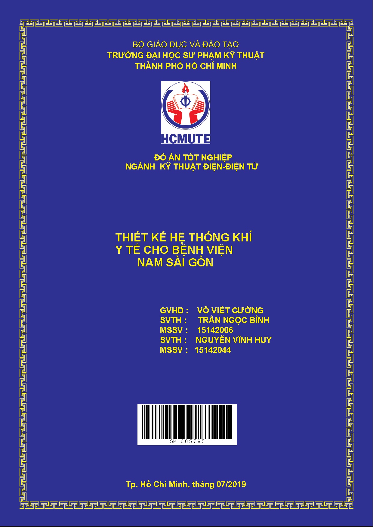 Đồ án tốt nghiệp - Thiết kế hệ thống khí y tế cho bệnh viện Nam Sài Gòn