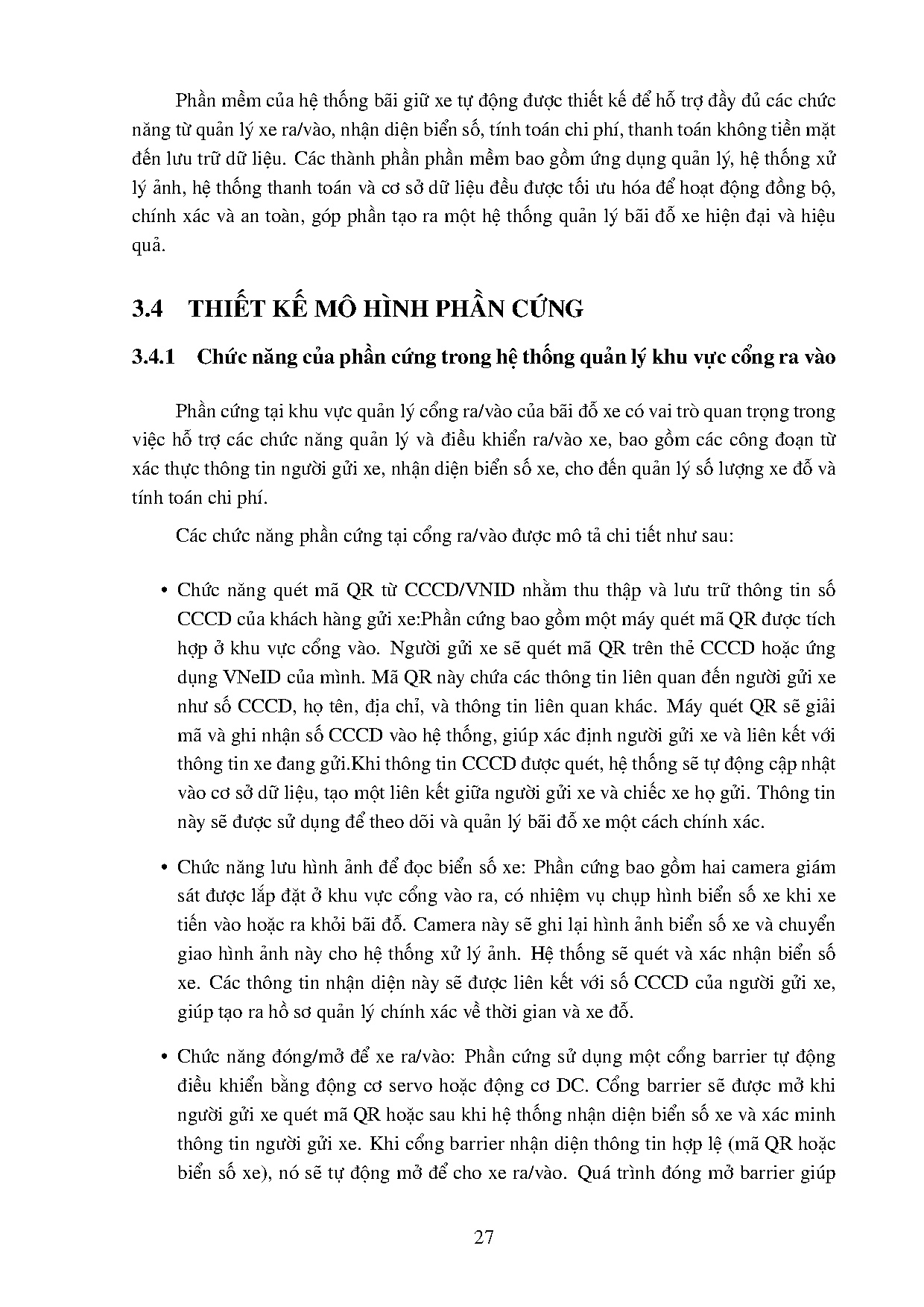 Đồ án tốt nghiệp - Thiết kế mô hình hệ thống bãi giữ xe tự động - Trang 42