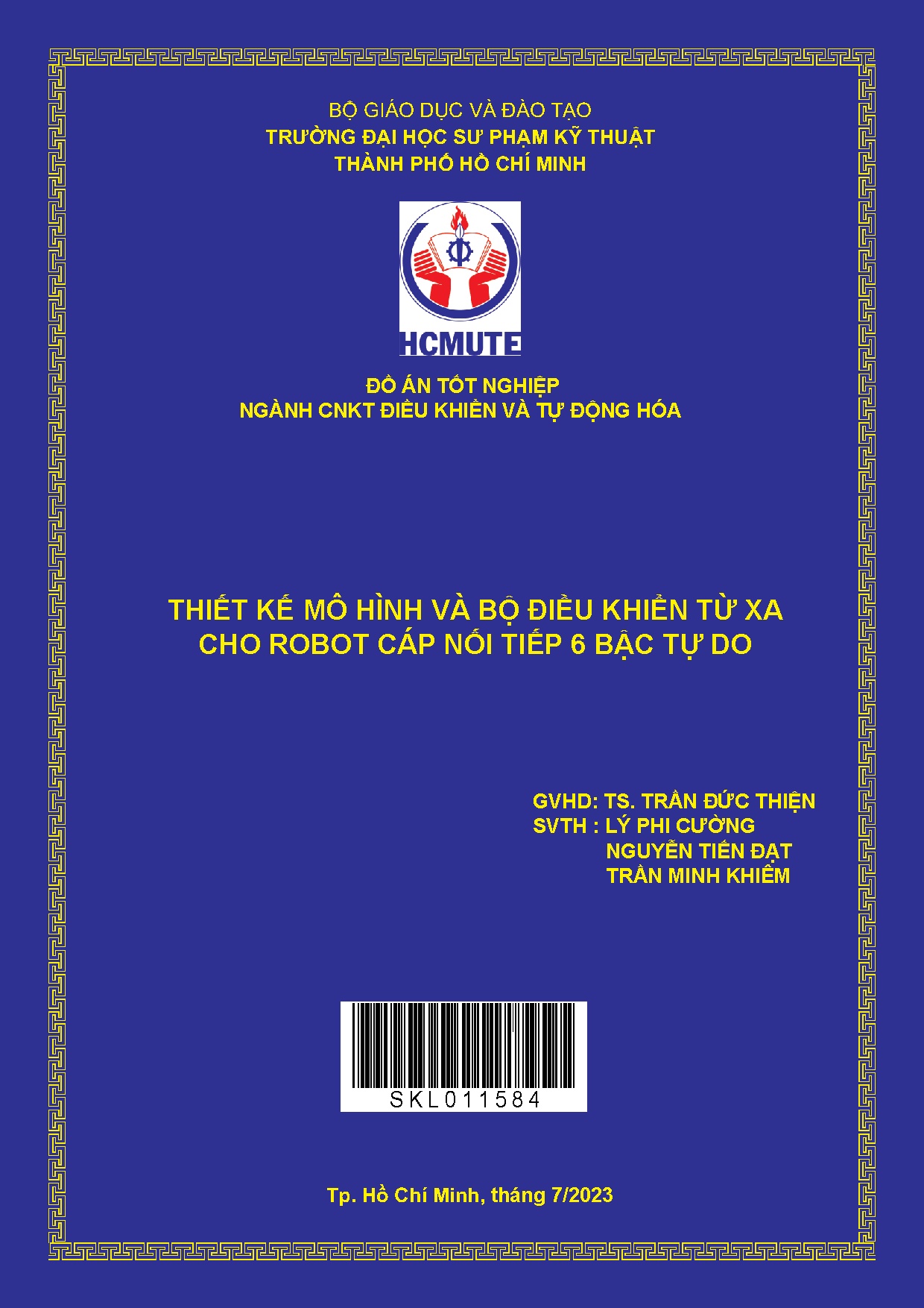 Đồ án tốt nghiệp - Thiết kế mô hình và bộ điều khiển từ xa cho robot cáp nối tiếp 6 bậc tự do