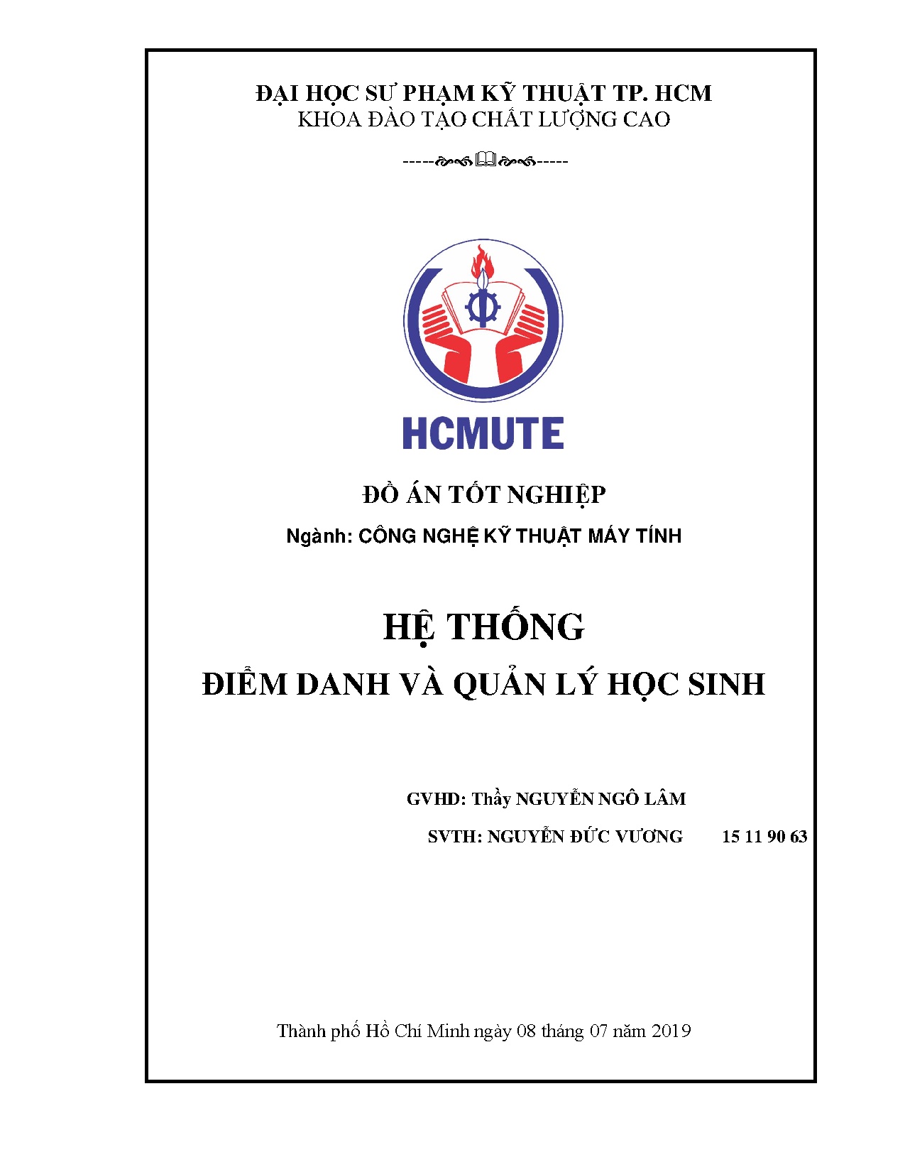 Đồ án tốt nghiệp - Hệ thống điểm danh và quản lý học sinh