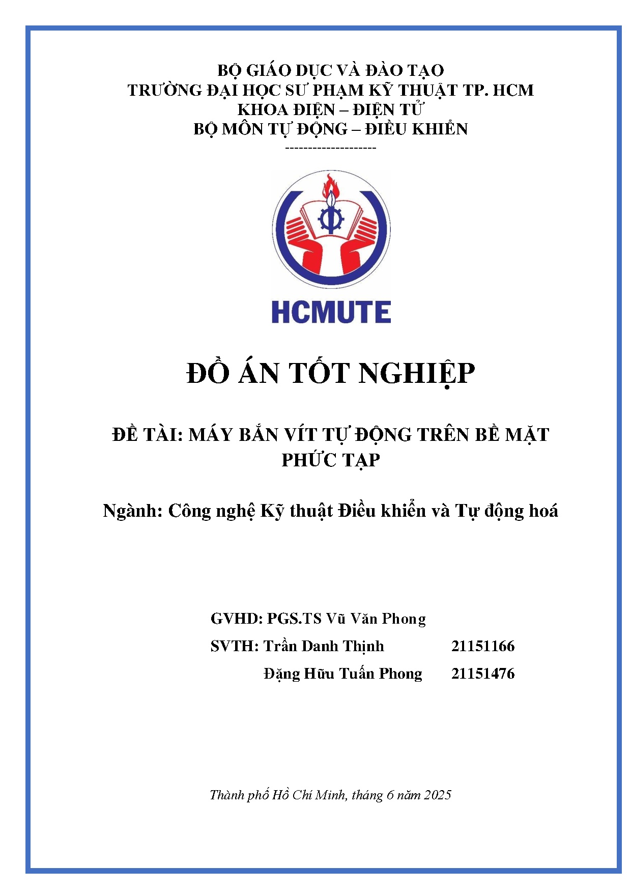 Đồ án tốt nghiệp - Máy bắn vít tự động trên bề mặt phức tạp