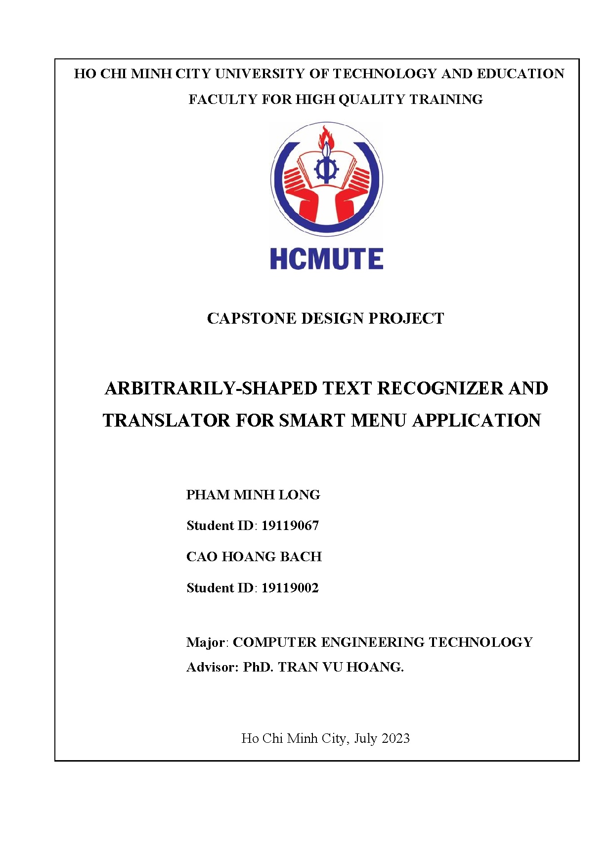 Đồ án tốt nghiệp - Arbitrarily-shaped text recognizer and translator for smart menu application