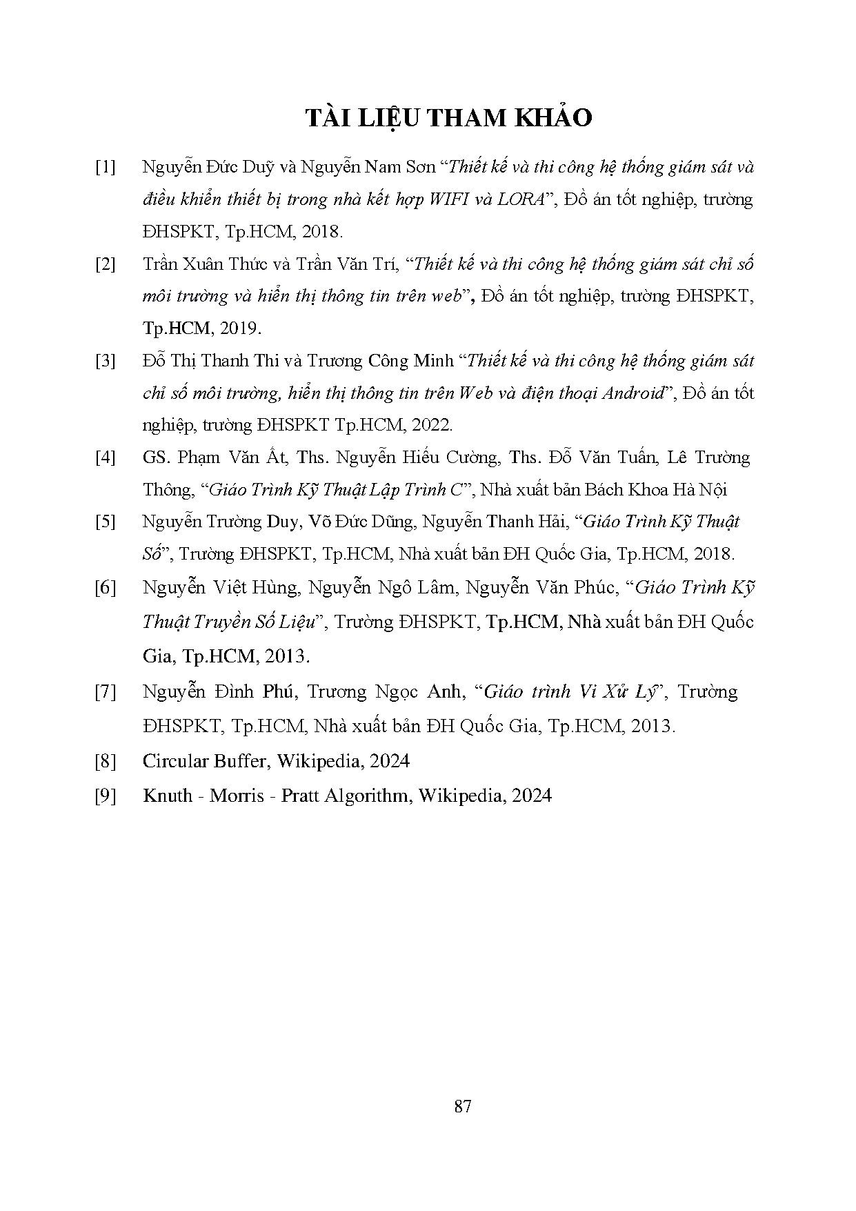 Đồ án tốt nghiệp - Thiết kế và thi công thiết bị giám sát kết hợp quản lý chất lượng MTKKHTDLLWVĐTA - Trang 103