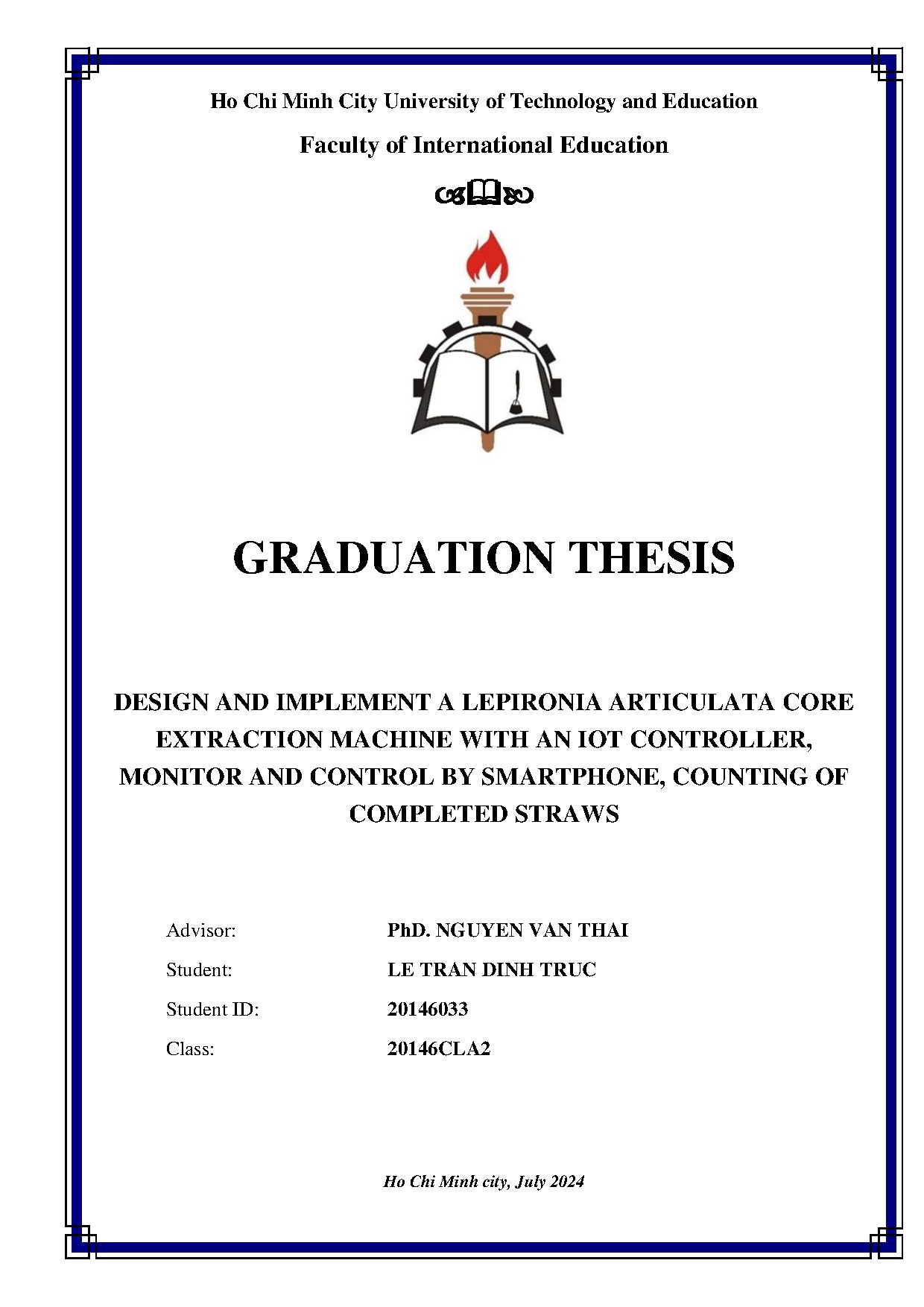 Đồ án tốt nghiệp - Design and implement a lepironia articulata core extraction machine WAICMACBSCOCS