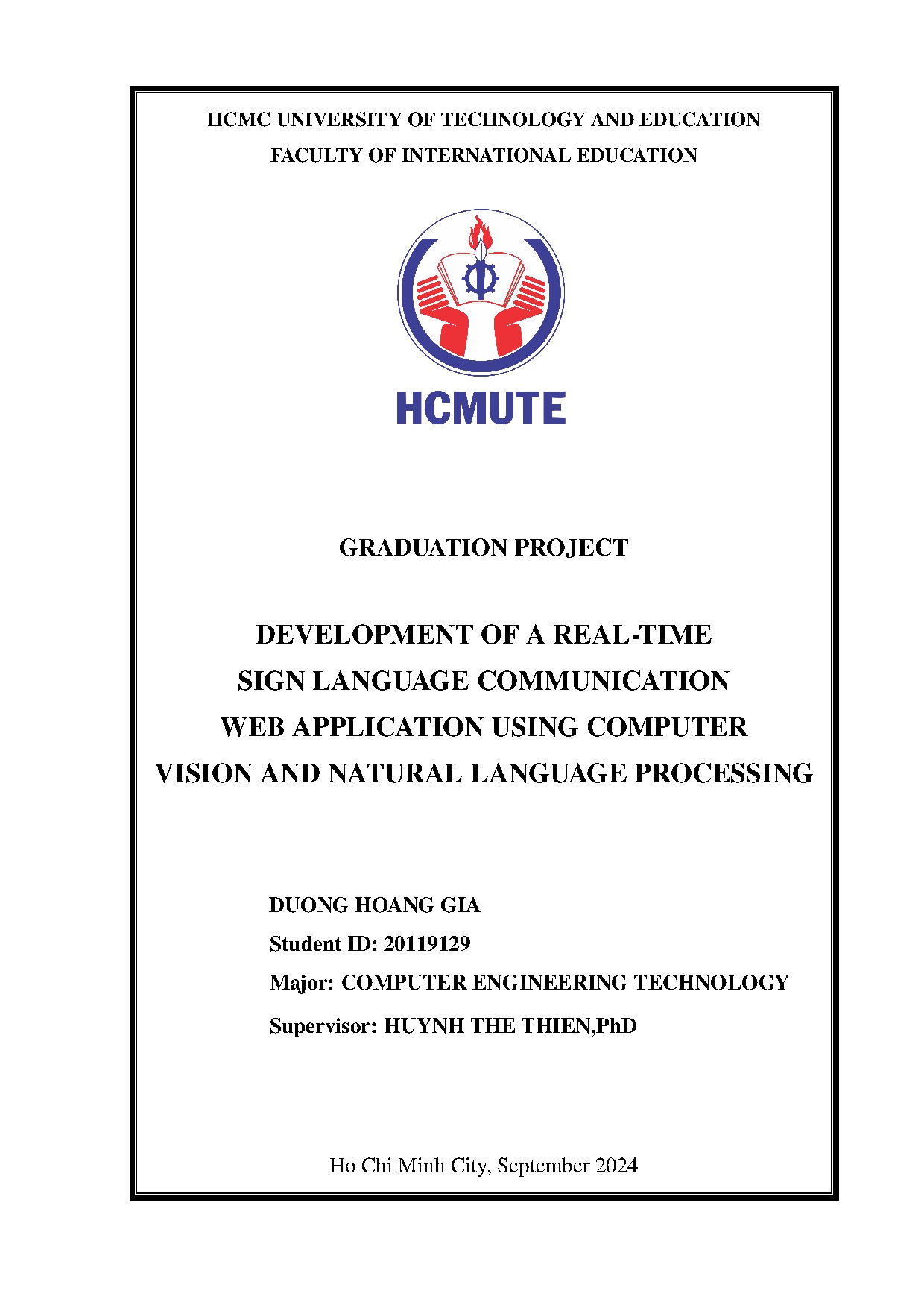 Đồ án tốt nghiệp - Development of a real-time sign language communication web application UCVANLP