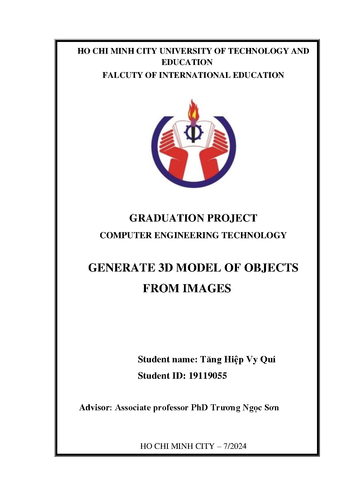 Đồ án tốt nghiệp - Generate 3D model of objects from images