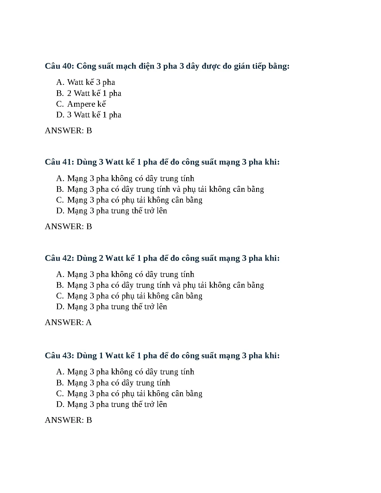 Trắc nghiệm chương 5 đo lường - Trang 12