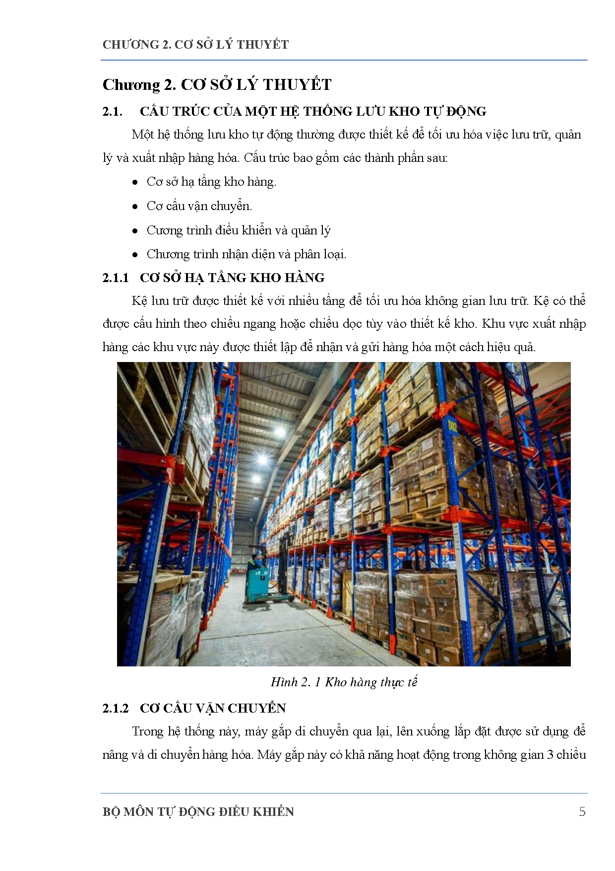 Đồ án tốt nghiệp - Hệ thống lưu kho bắt vật động và quản lý kho - Trang 19
