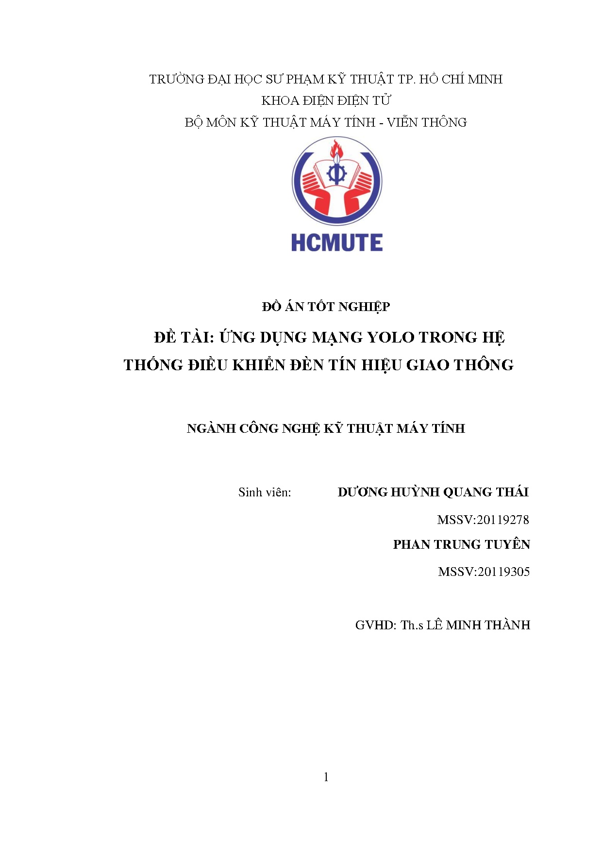 Đồ án tốt nghiệp - Ứng dụng mạng yolo trong hệ thống điều khiển đèn tín hiệu giao thông