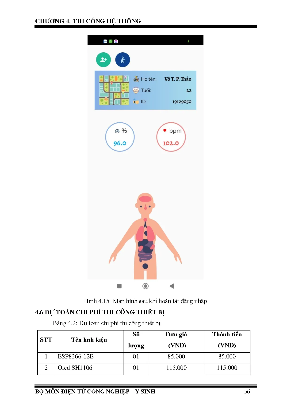 Đồ án tốt nghiệp - Thiết kế và thi công thiết bị đeo tay phát hiện té ngã cho người cao tuổi - Trang 72