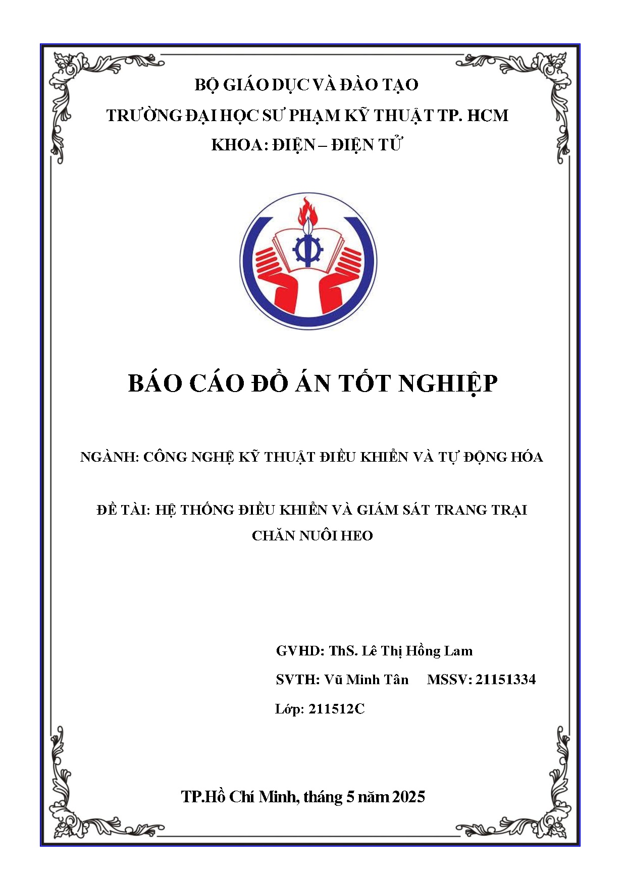 Đồ án tốt nghiệp - Hệ thống điều khiển và giám sát trang trại chăn nuôi heo