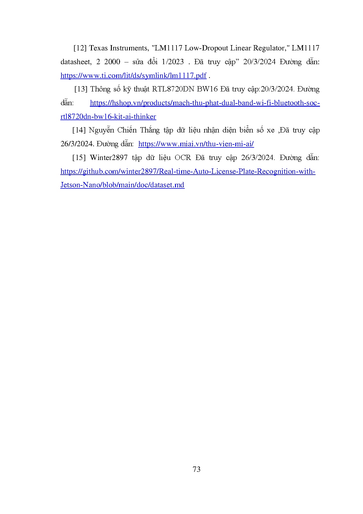 Đồ án tốt nghiệp - Thiết kế hệ thống bãi đỗ xe thông minh - Trang 90