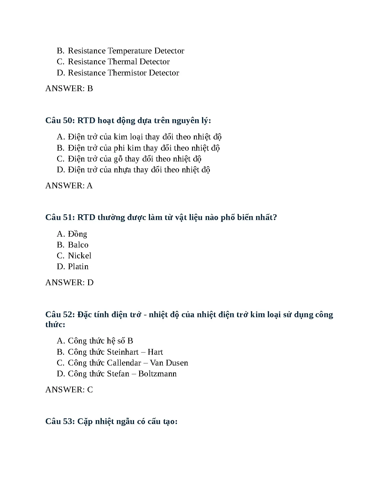 Trắc nghiệm chương 12 đo lường - Trang 13