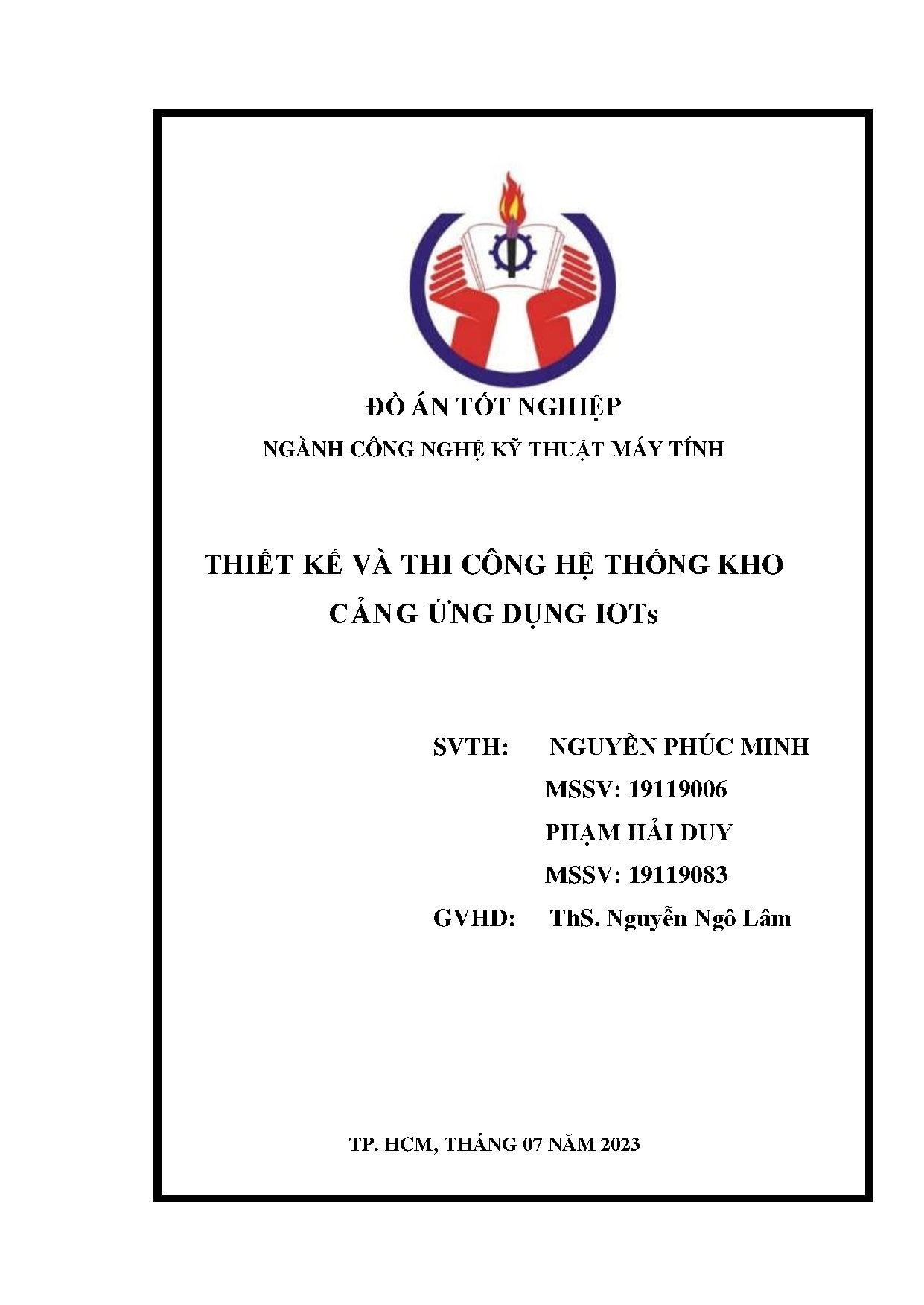 Đồ án tốt nghiệp - Thiết kế và thi công hệ thống kho cảng ứng dụng Iots