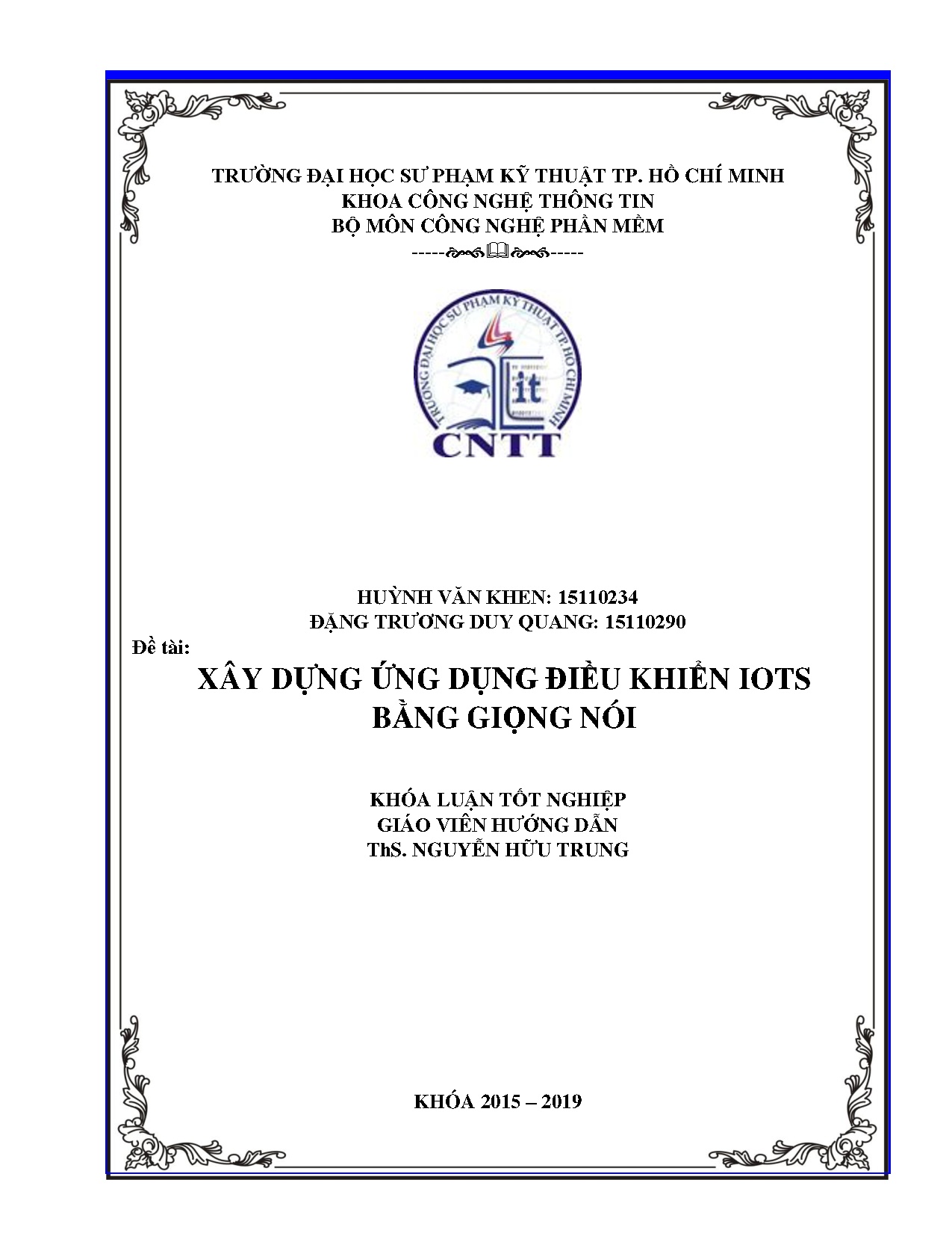 Đồ án tốt nghiệp - Xây dựng ứng dụng điều khiển IoTs bằng giọng nói