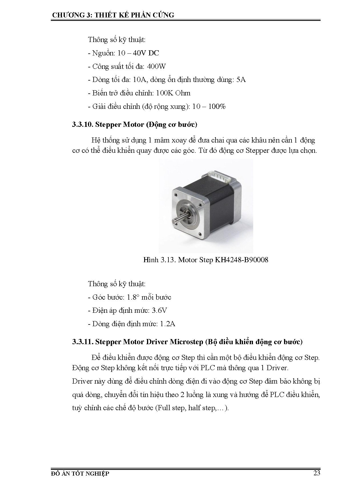 Đồ án tốt nghiệp - Hệ thống chiết rót, đóng nắp và dán nhãn chai tự động - Trang 38