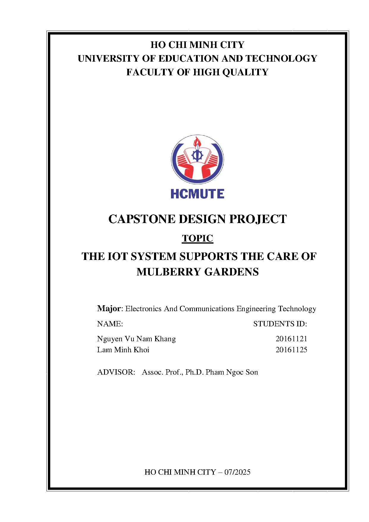 Đồ án tốt nghiệp - The iot system supports the care of mulberry gardens