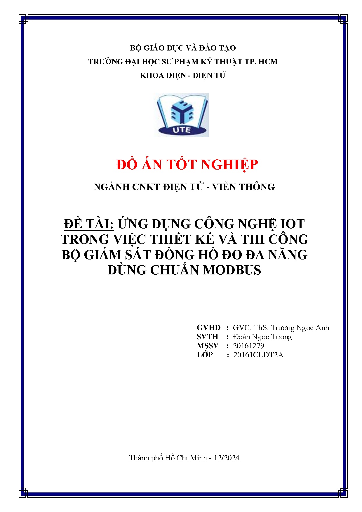 Đồ án tốt nghiệp - Ứng dụng công nghệ IOT trong việc thiết kế và thi công bộ giám sát đồng hồ ĐĐNDCM