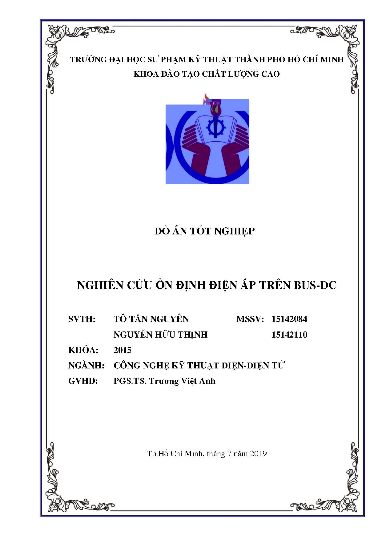 Đồ án tốt nghiệp - Nghiên cứu ổn định điện áp trên BUS-DC