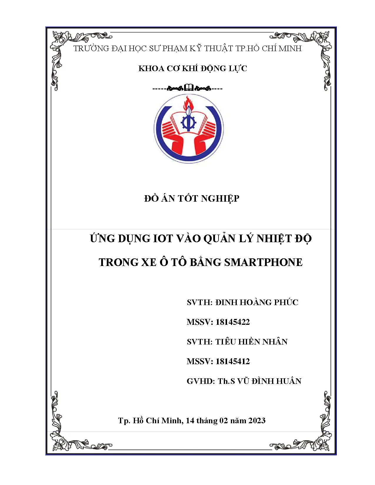 Đồ án tốt nghiệp - Ứng dụng Iot vào quản lý nhiệt độ trong xe ô tô bằng Smartphone