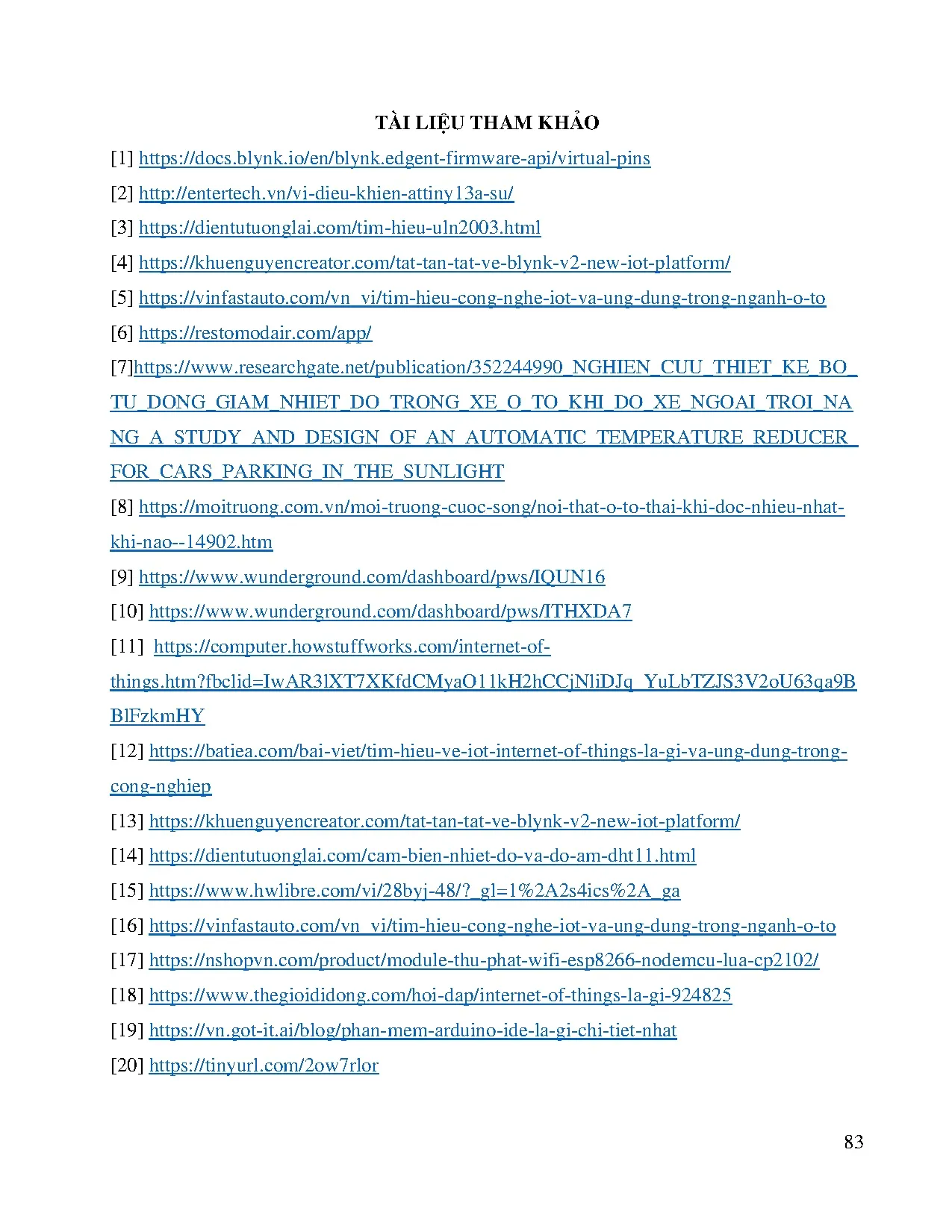 Đồ án tốt nghiệp - Ứng dụng Iot vào quản lý nhiệt độ trong xe ô tô bằng Smartphone - Trang 99