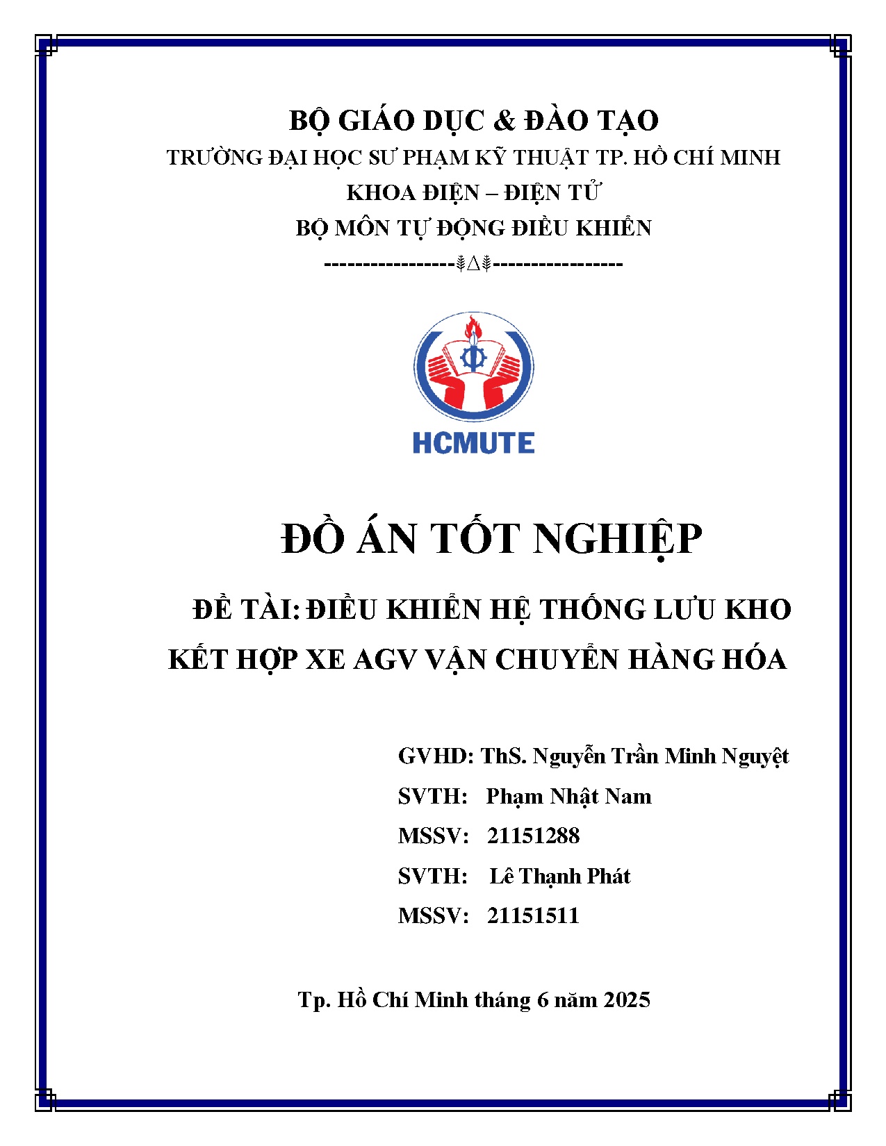 Đồ án tốt nghiệp - Điều khiển hệ thống lưu kho kết hợp xe AGV vận chuyển hàng hóa