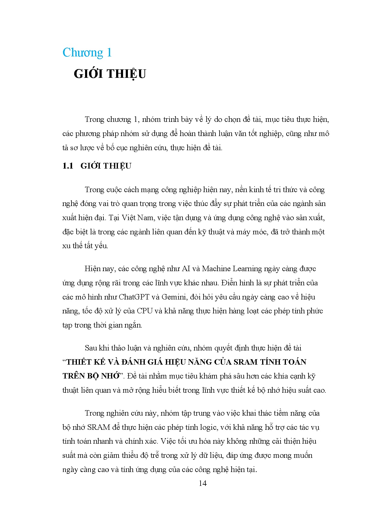 Đồ án tốt nghiệp - Thiết kế và đánh giá hiệu năng của SRAM tính toán trên bộ nhớ - Trang 19