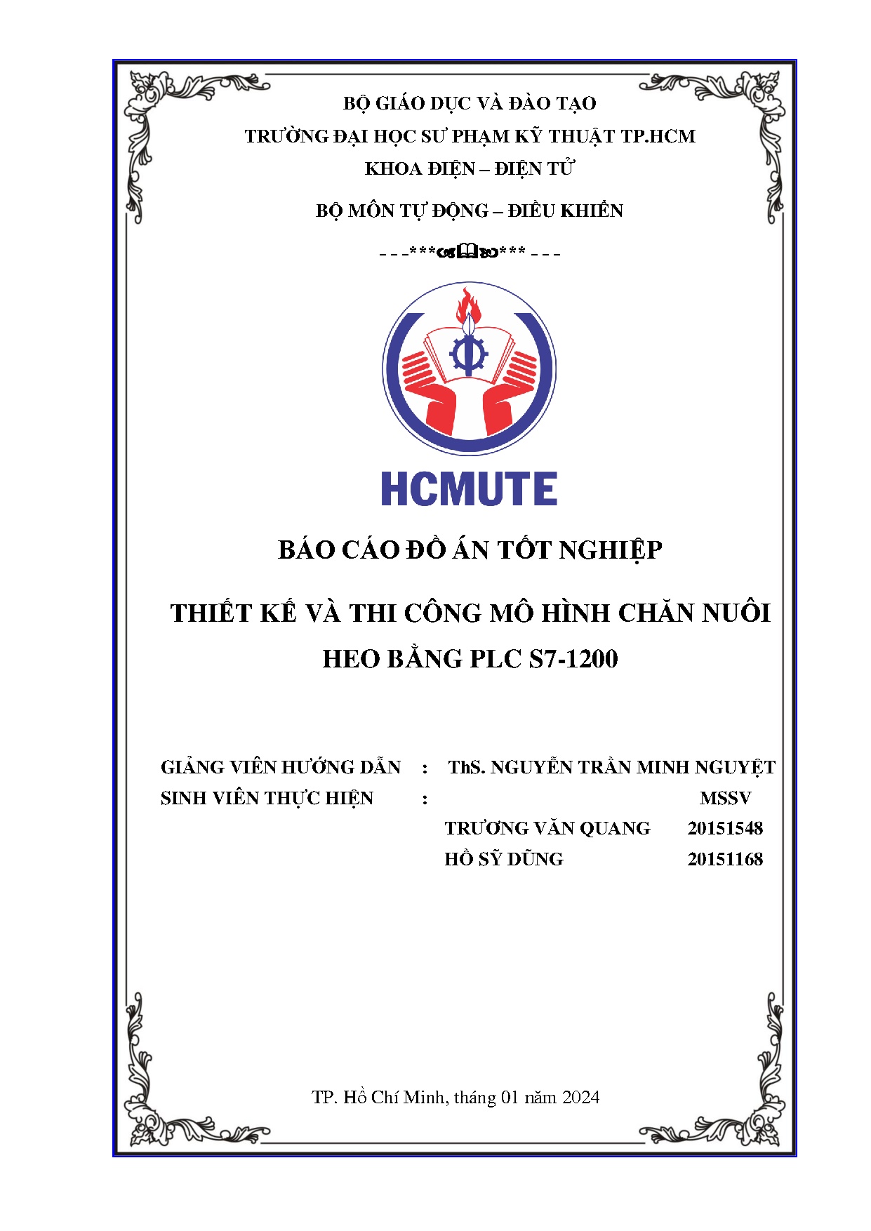 Đồ án tốt nghiệp - Thiết kế và thi công mô hình chăn nuôi heo bằng PLC S7-1200