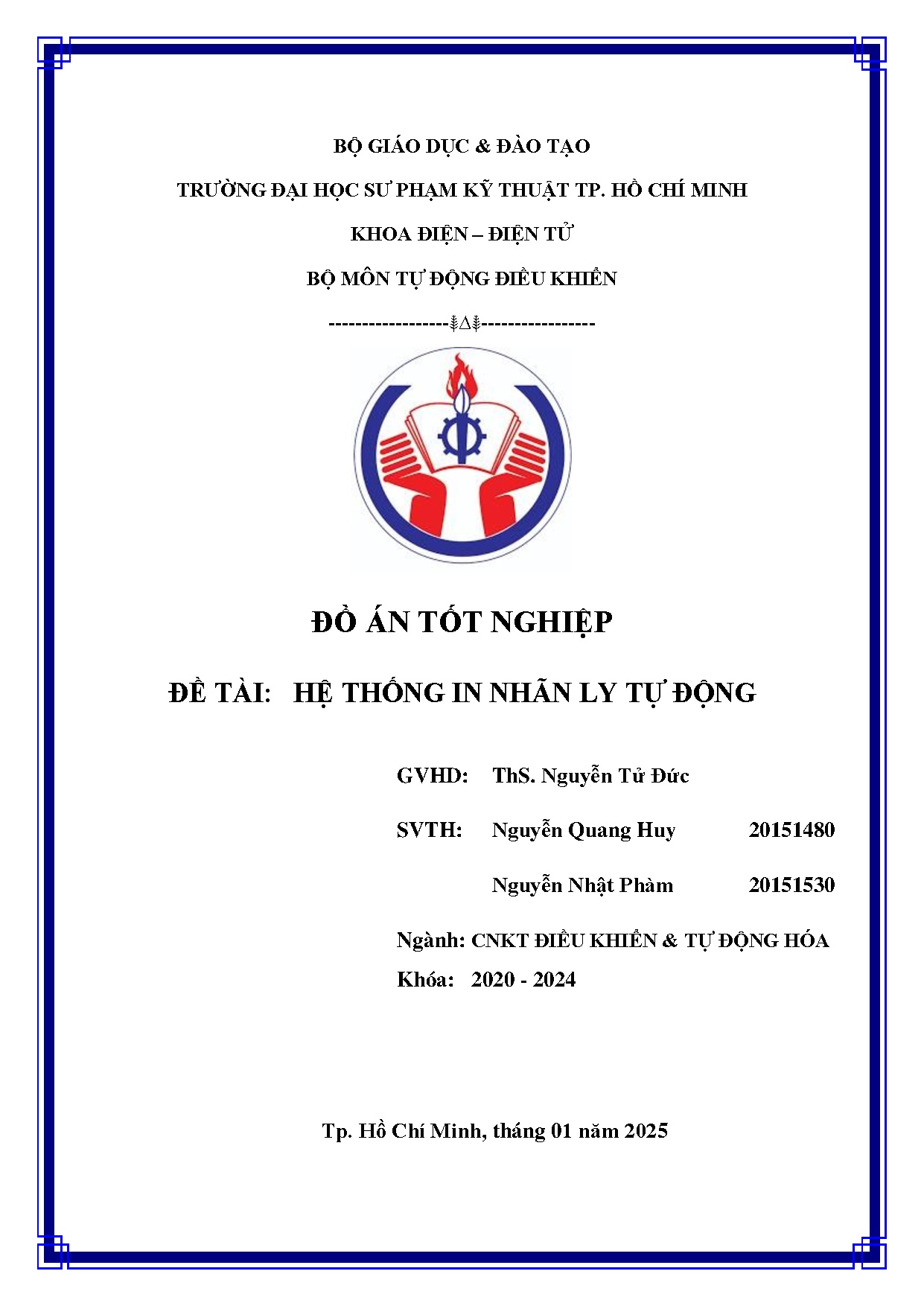 Đồ án tốt nghiệp - Hệ thống in nhãn ly tự động