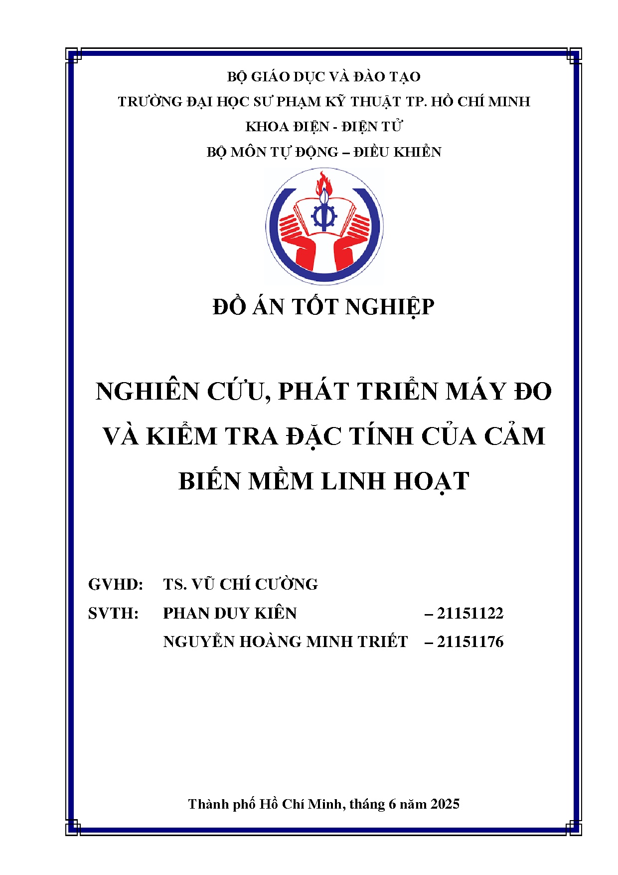 Đồ án tốt nghiệp - Nghiên cứu, phát triển máy đo và kiểm tra đặc tính của cảm biến mềm linh hoạt