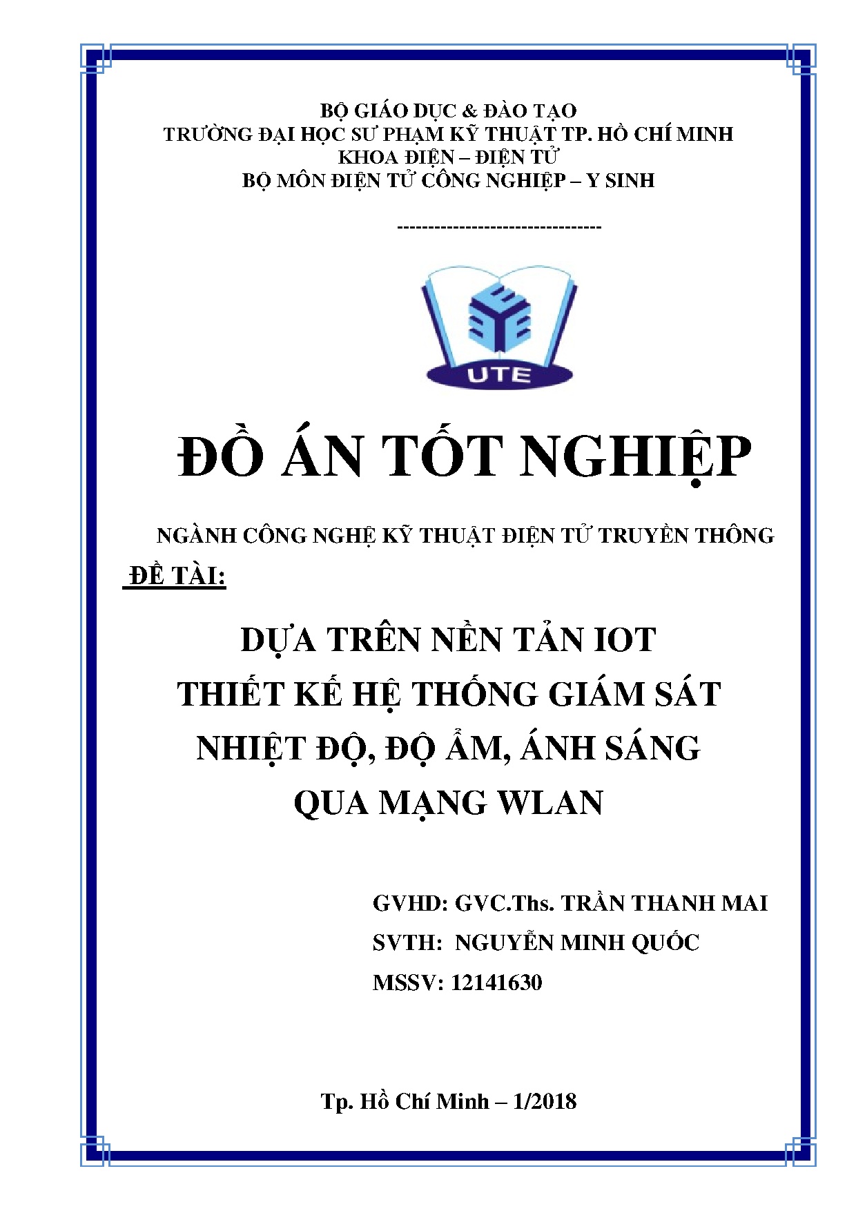 Đồ án tốt nghiệp - Dựa trên nền tảng IoT thiết kế hệ thống giám sát nhiệt độ - độ ẩm - ánh sáng QML