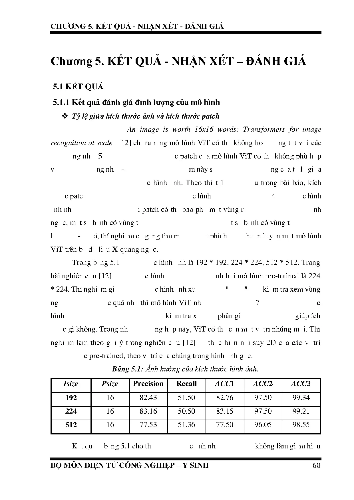 Đồ án tốt nghiệp - Ứng dụng mô hình Vision Transformer trong phân loại dữ liệu bệnh phổi: ĐÁTNNKTYS - Trang 78