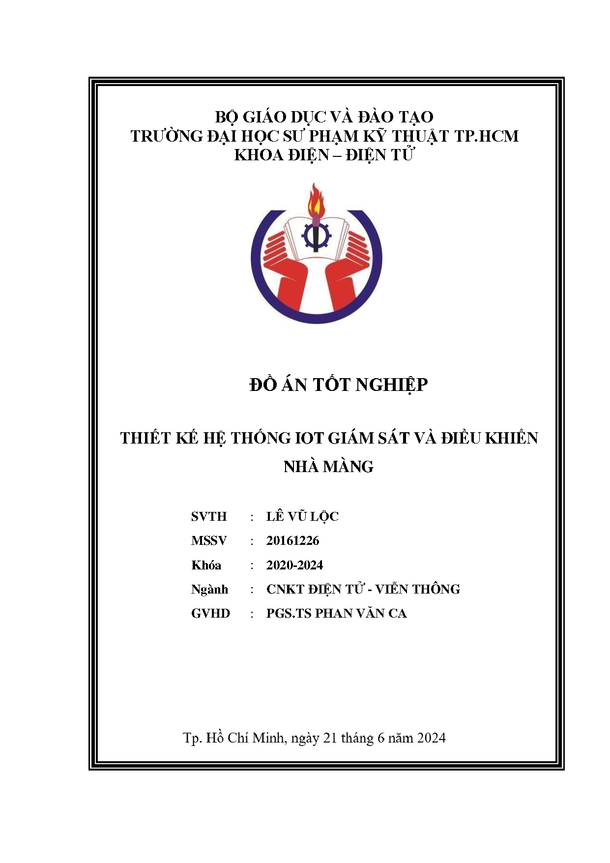 Đồ án tốt nghiệp - Thiết kế hệ thống Iot giám sát và điều khiển nhà màng