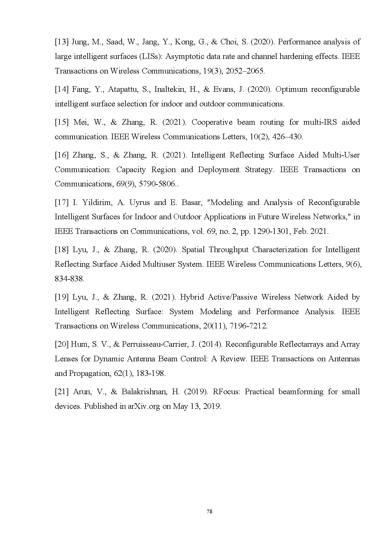 Đồ án tốt nghiệp - Analysis and simulation of RIS-based wireless systems - Trang 94