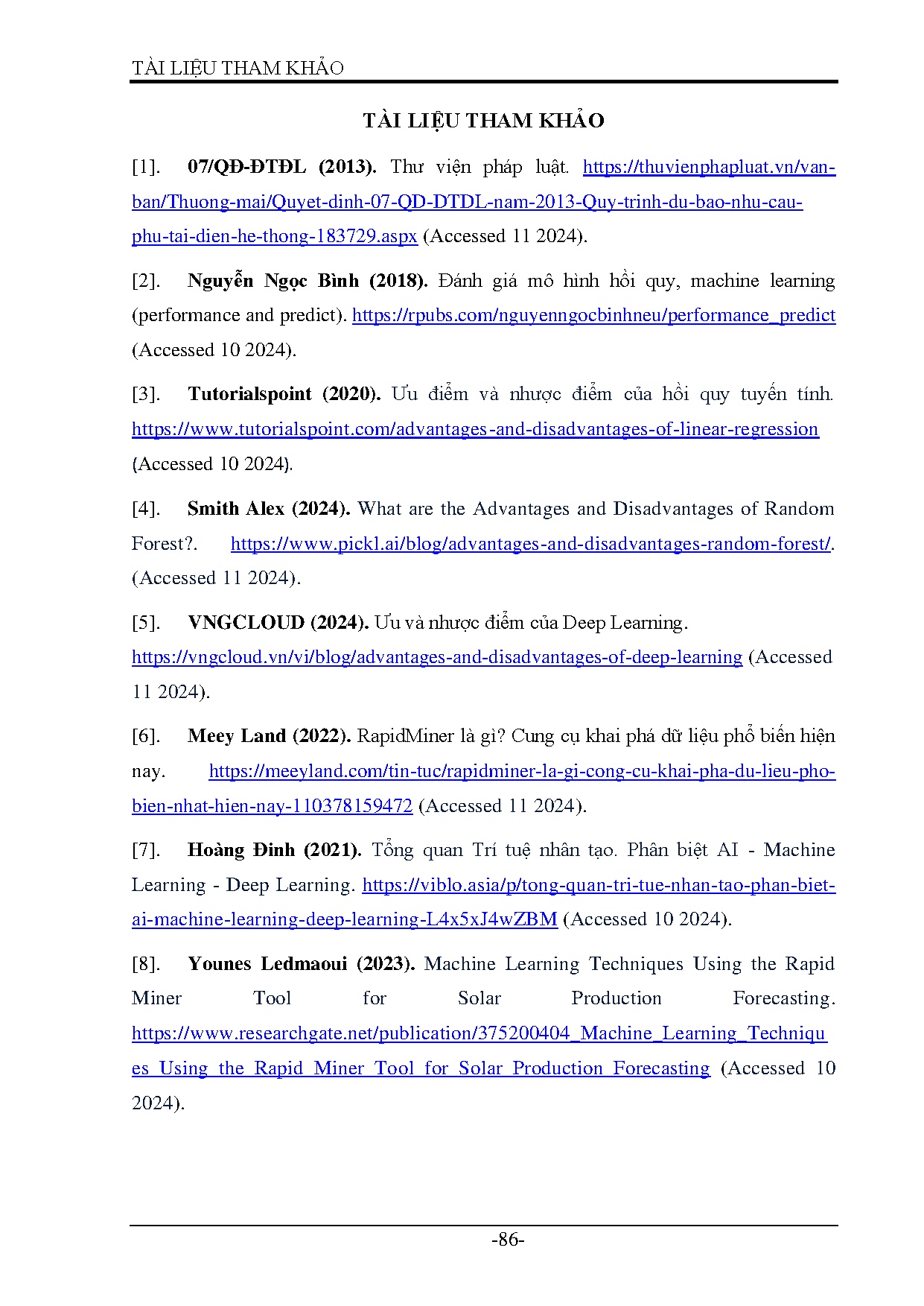 Đồ án tốt nghiệp - Thiết kế mô hình dự báo điện năng tiêu thụ tại Thành phố Hồ Chí Minh BCMHHMTNTR - Trang 101