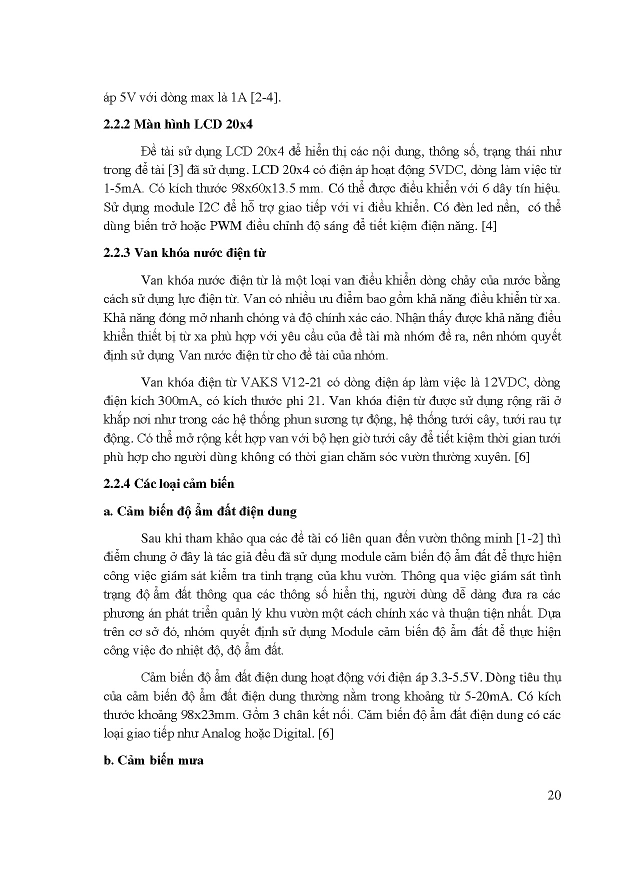 Đồ án tốt nghiệp - Thiết kế và thi công hệ thống giám sát tưới cây tự động - Trang 21