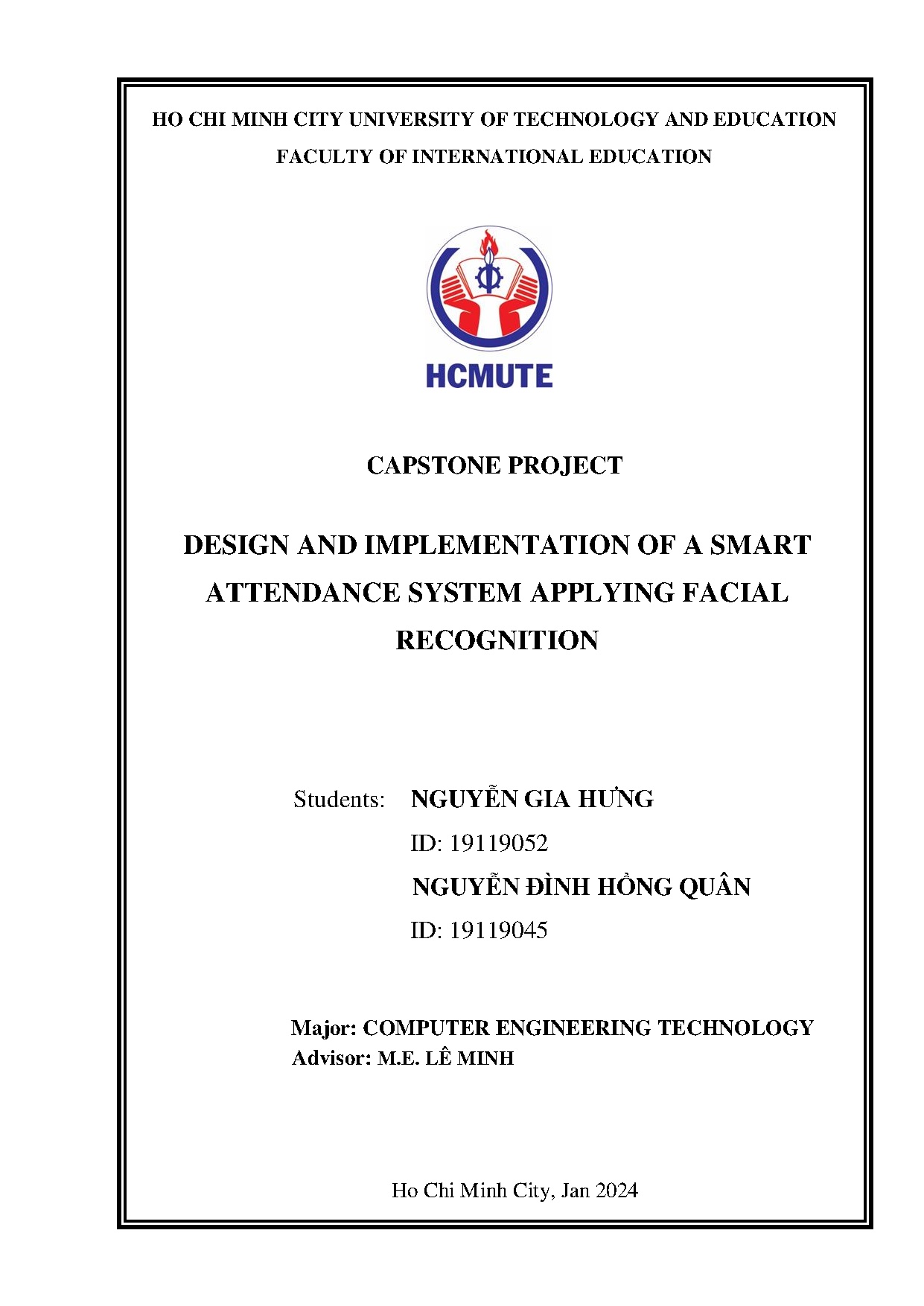 Đồ án tốt nghiệp - Design and implementation of a smart attendance system applying facial R