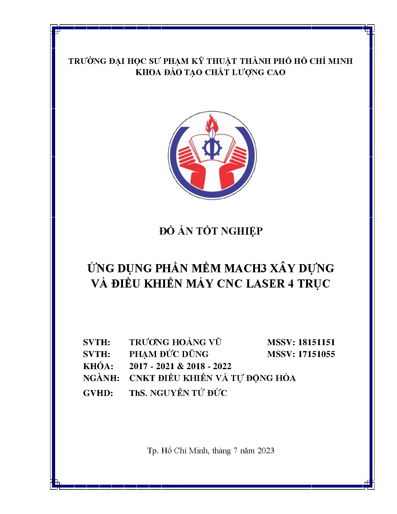 Đồ án tốt nghiệp - Ứng dụng phần mềm Mach3 xây dựng và điều khiển máy CNC laser 4 trục