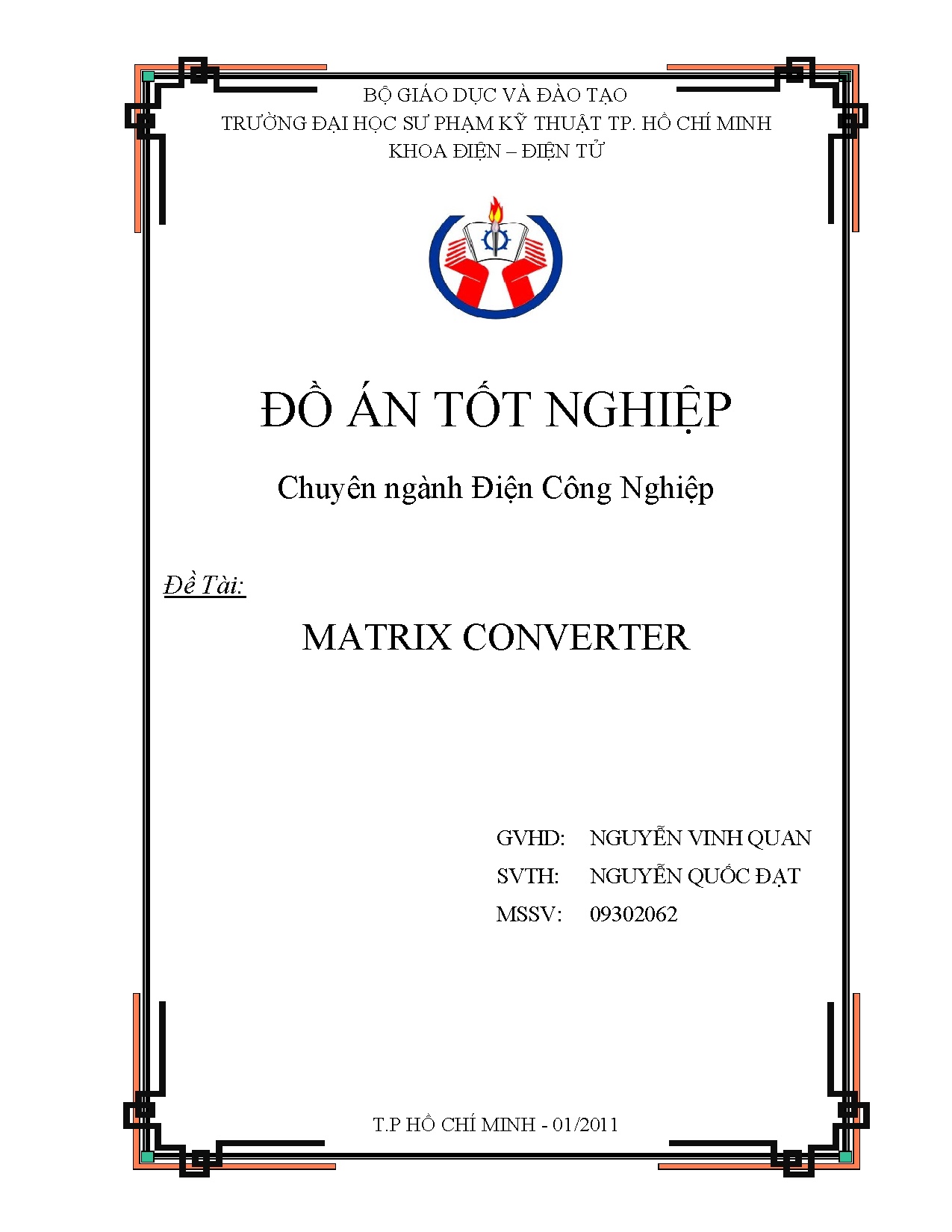 Đồ án tốt nghiệp - Matrix Converter