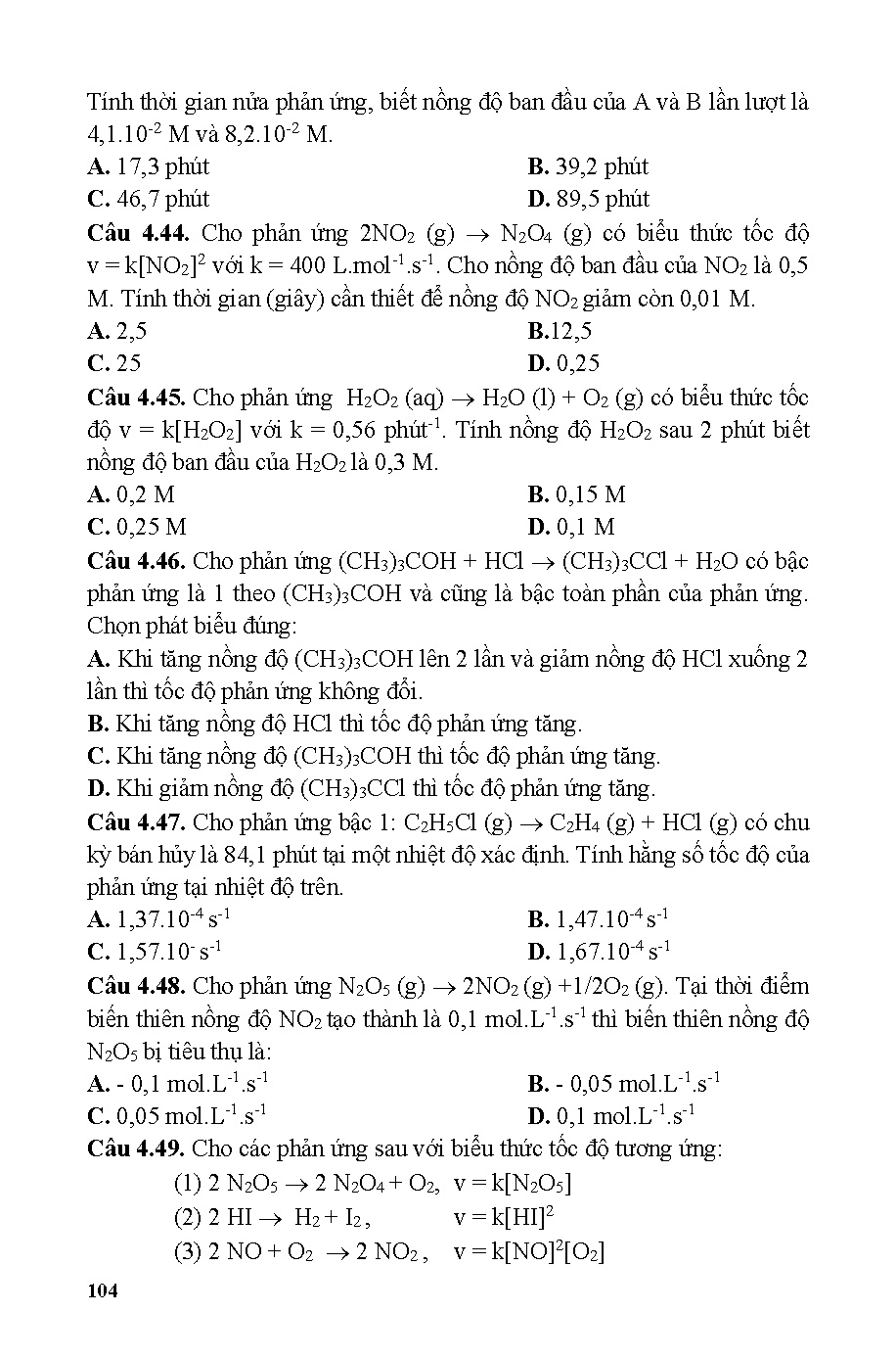Giáo trình Bài tập Hóa đại cương HCMUTE - Trang 117