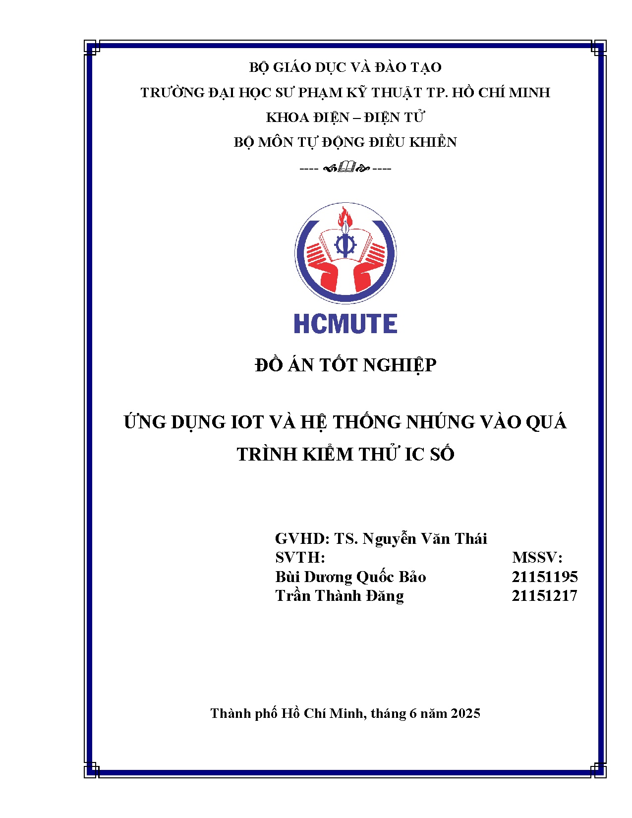 Đồ án tốt nghiệp - Sử dụng IoT và hệ thống nhúng vào quá trình kiểm thử IC số