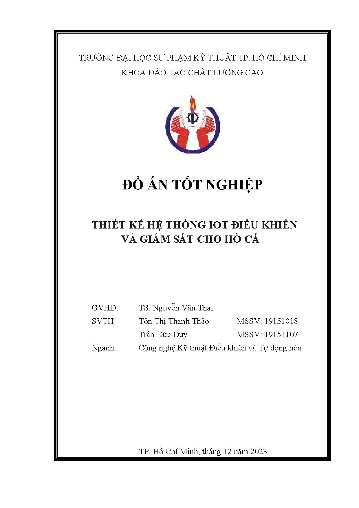 Đồ án tốt nghiệp - Thiết kế hệ thống IOT điều khiển và giám sát cho hồ cá
