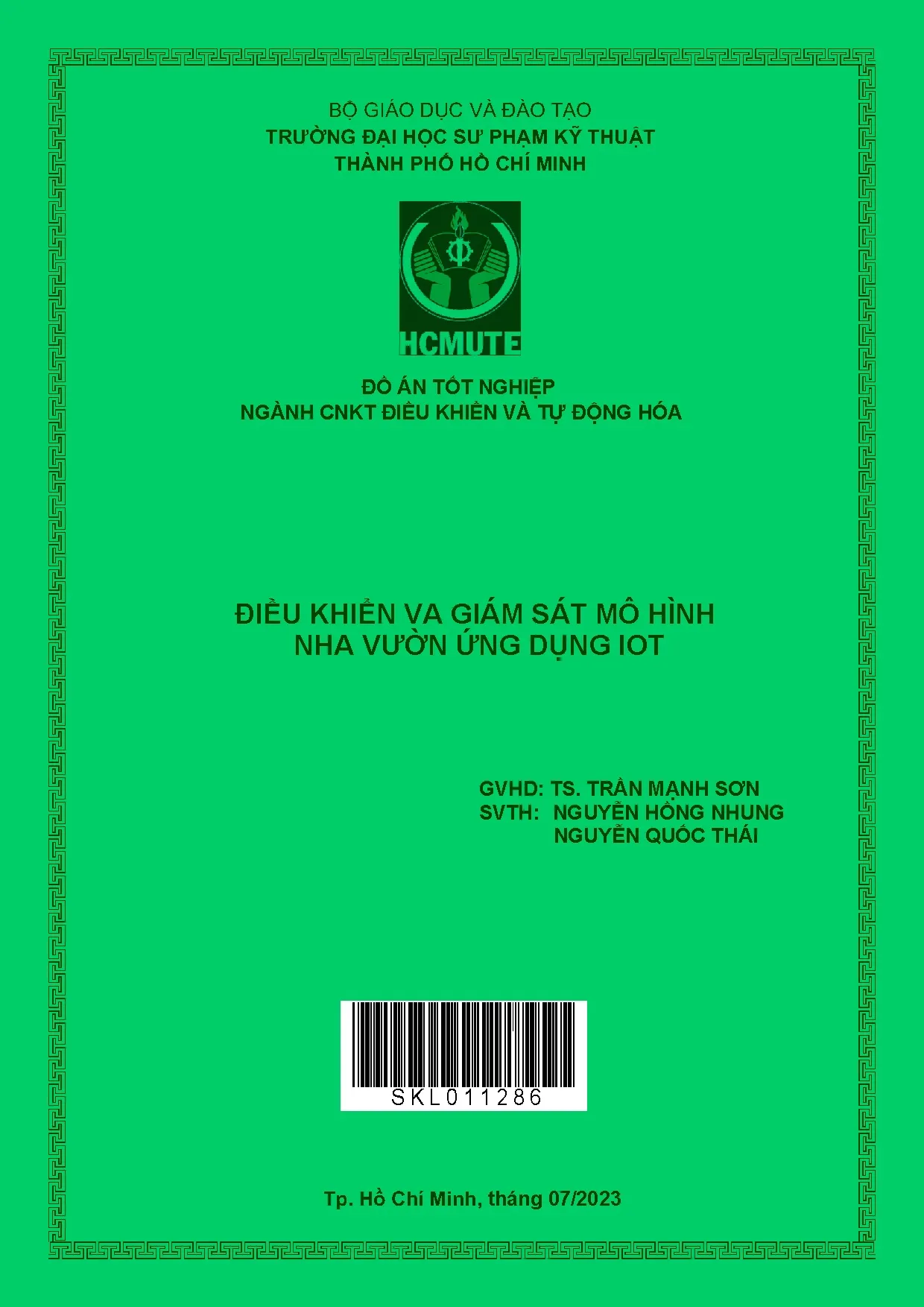 Đồ án tốt nghiệp - Điều khiển và giám sát mô hình nhà vườn ứng dụng Iot