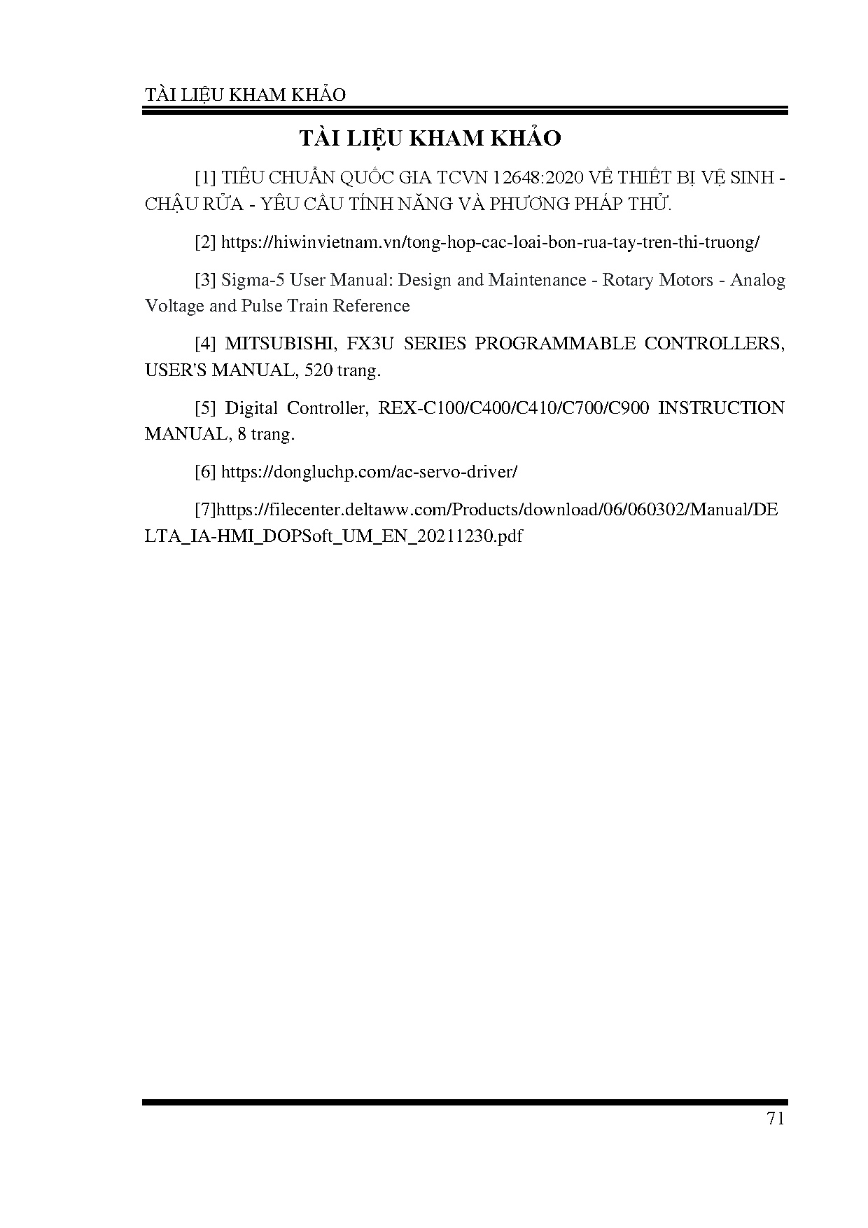 Đồ án tốt nghiệp - Thiết kế hệ thống kiểm tra chất lượng độ bền nhiệt của bồn lavabo - Trang 94