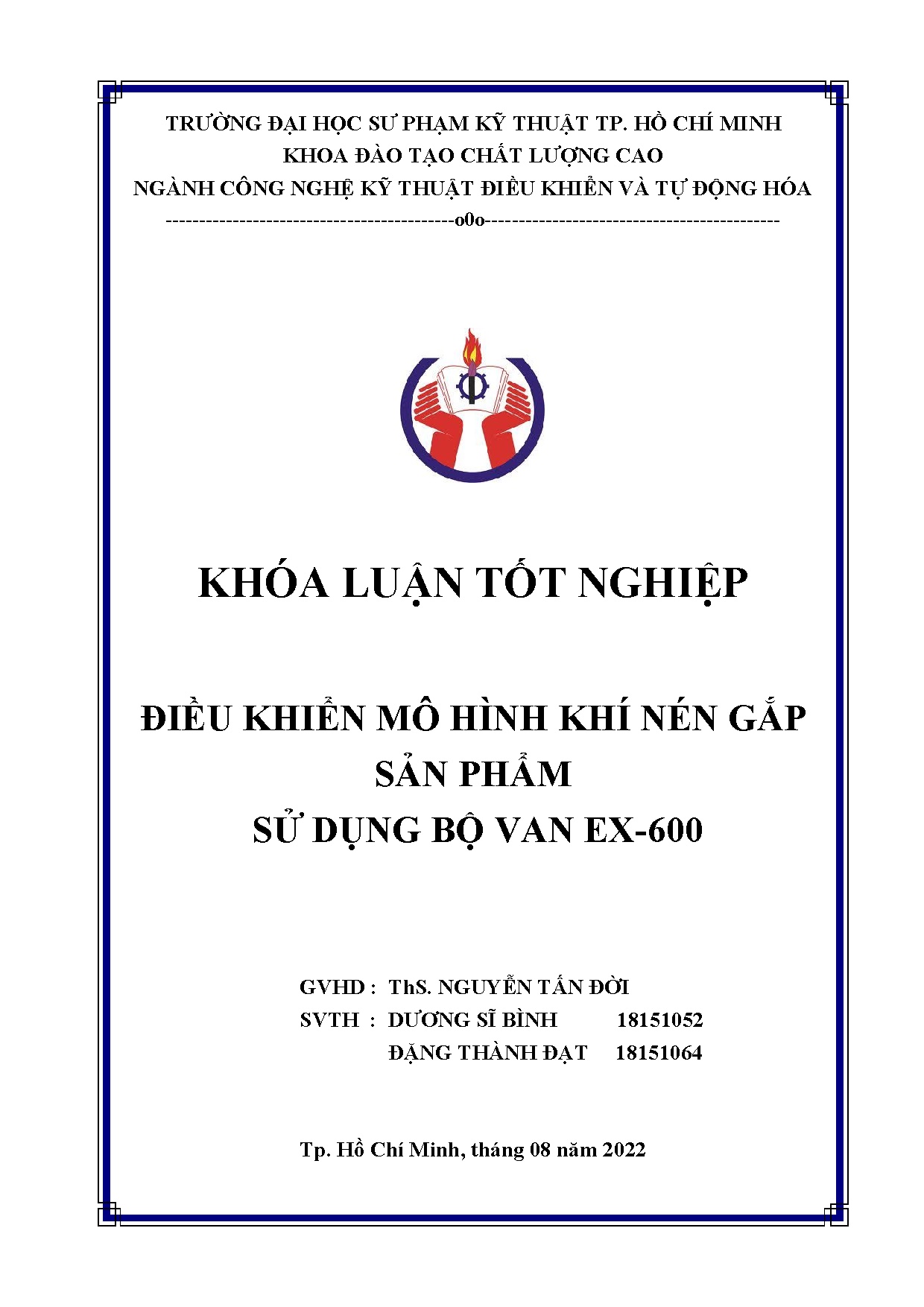 Đồ án tốt nghiệp - Điều khiển mô hình khí nén gắp sản phẩm sử dụng bộ van EX-600