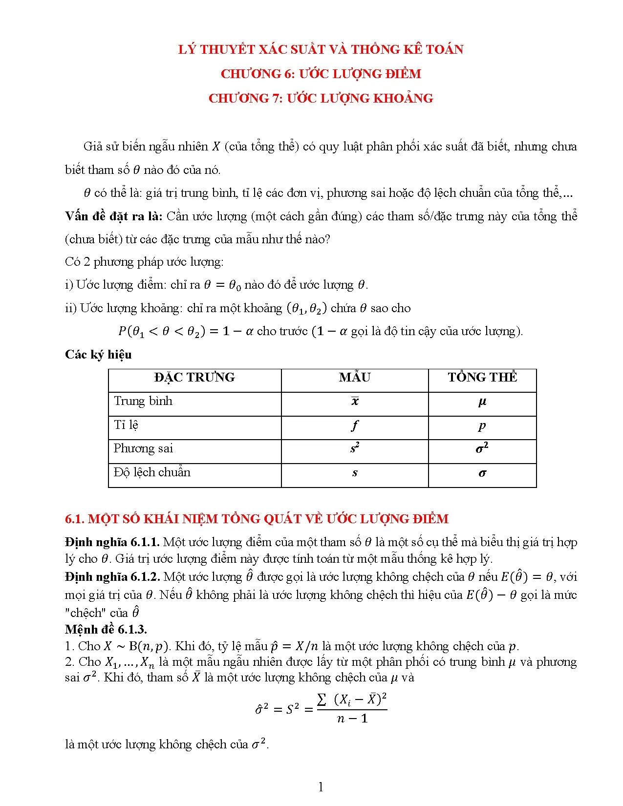 Tóm tắt kiến thức và bt chương 6, 7