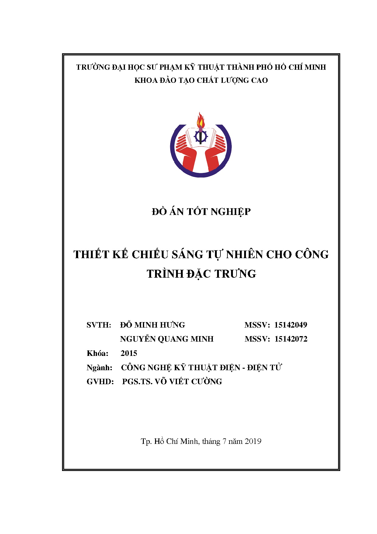 Đồ án tốt nghiệp - Thiết kế chiếu sáng tự nhiên cho công trình đặc trưng